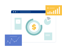 Data report with dollar sign